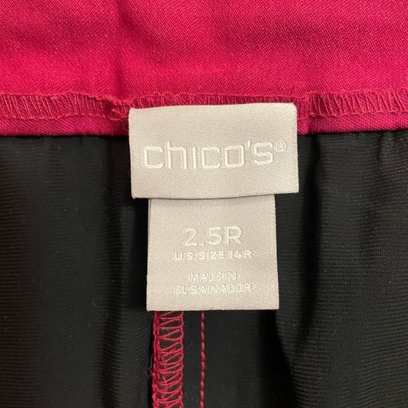 Chico's Ankle Pants Bridgette Slim Orchid Flower Size 14 - Picture 6 of 10